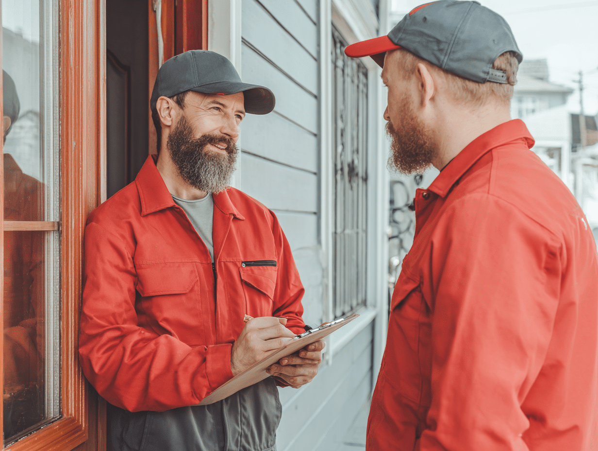 multi pest services rodent control carrollton ga a couple of men looking at a paper